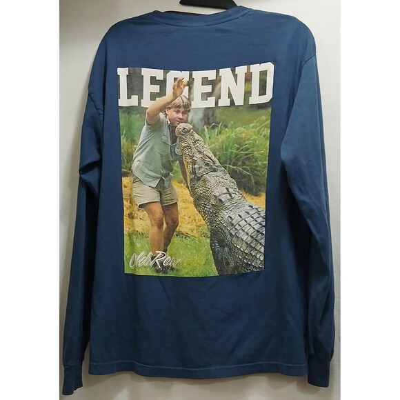 Comfort Colors Other - RARE The Crocodile Hunter Steve Irwin Double Sided Long Sleeve Pocket Tee Medium